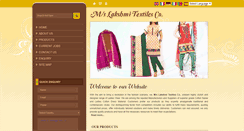 Desktop Screenshot of lakshmitextiles.com