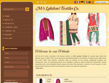 Tablet Screenshot of lakshmitextiles.com